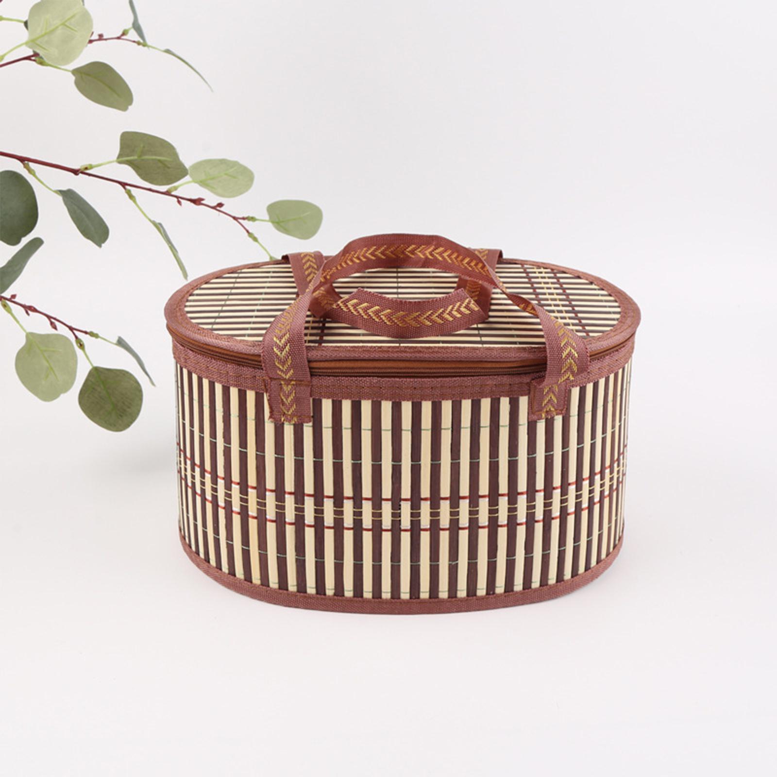 Snacks Food Gift Baskets - Bambu Sepet Katlanabilir Gıda Kabı Alışveriş