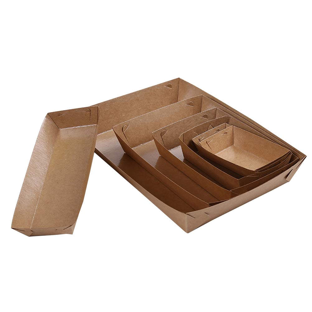 Food Snacks Box - 30 Adet Kraft Kağıt Tek Kullanımlık