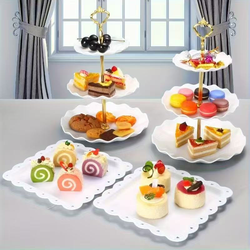 Food Snacks Easy - 1/3/4/5PCS Dekoratif Yiyecek Tepsileri Seti -