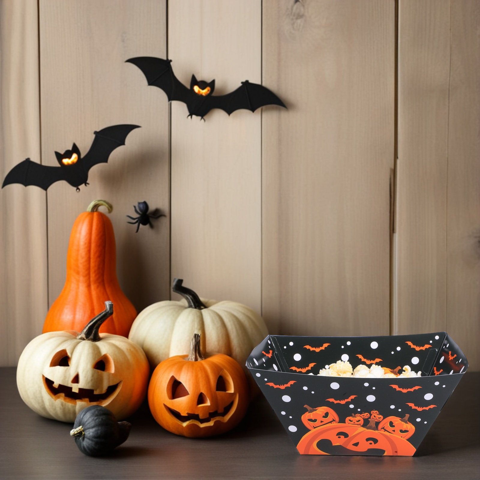 Snacks Food Gift Baskets - 12 adet Cadılar Bayramı Aperatif Kutuları