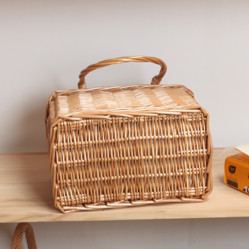 Snacks Food Gift Baskets - 1 adet hasır saklama sepeti taşınabilir