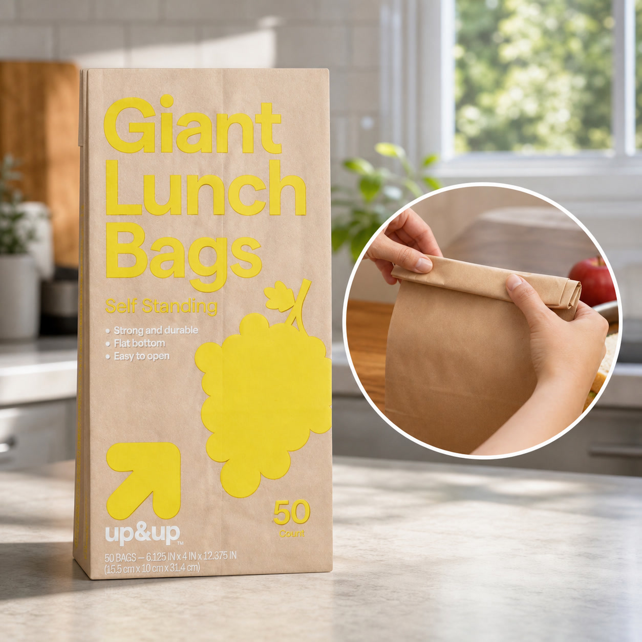 Food Giant Snacks - 100 adet Dev Şeffaf Plastik Öğle