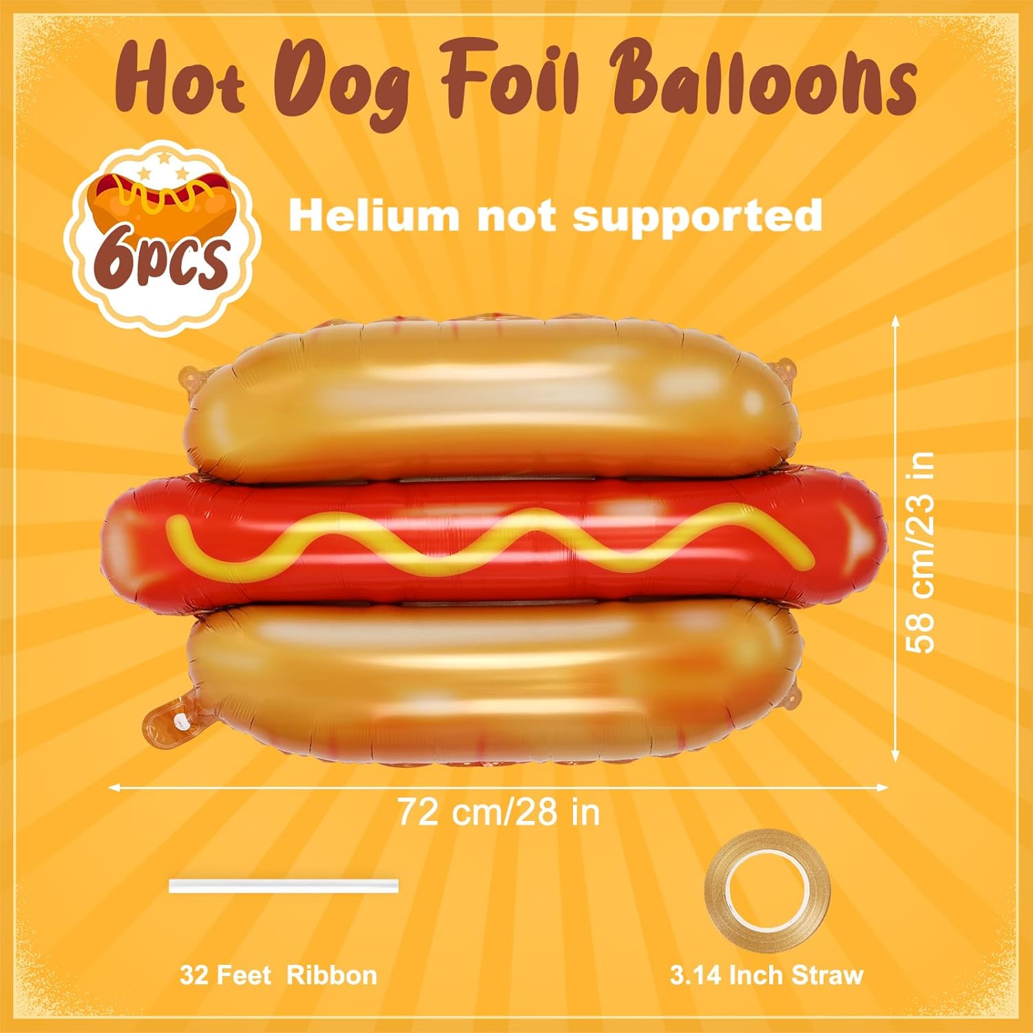 6 Adet Dev Hot Dog Balonları,  - Food Giant Snacks incelemesi ve fiyatı