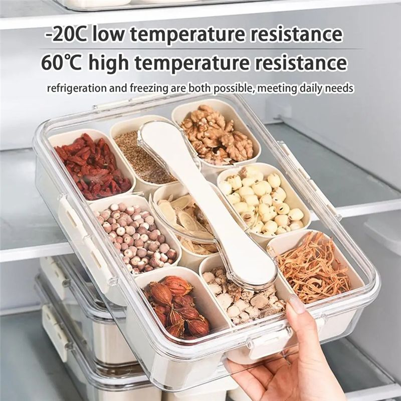 9 Bölmeli Kapaklı Servis Tepsi - Food Snacks Box incelemesi ve fiyatı