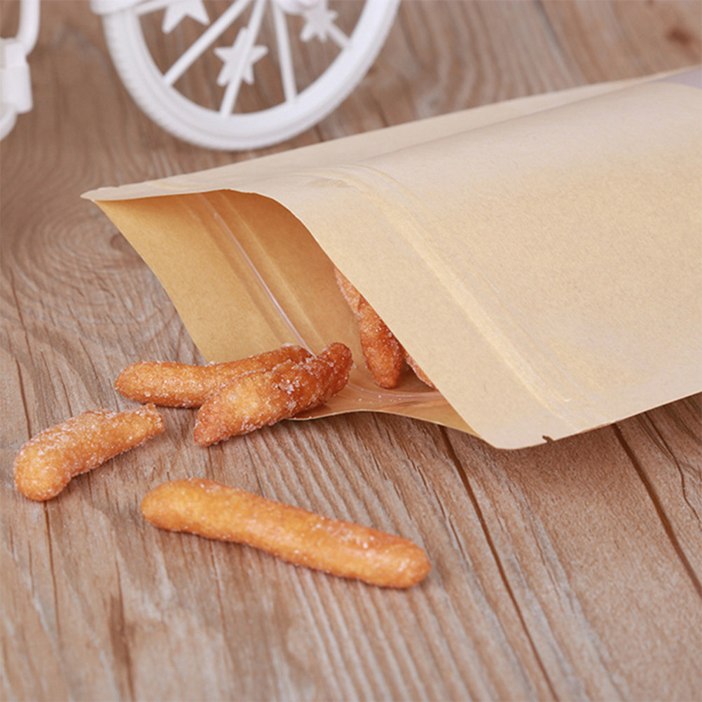 50 Adet Kraft Kağıt Fermuarlı  - Snacks Food In Us incelemesi ve fiyatı