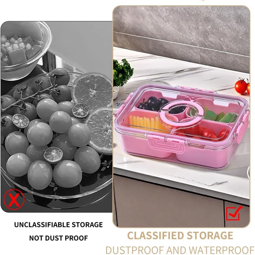 Snack Kutusu Kabı, 4 Bölmeli K - Food Snacks Box incelemesi ve fiyatı