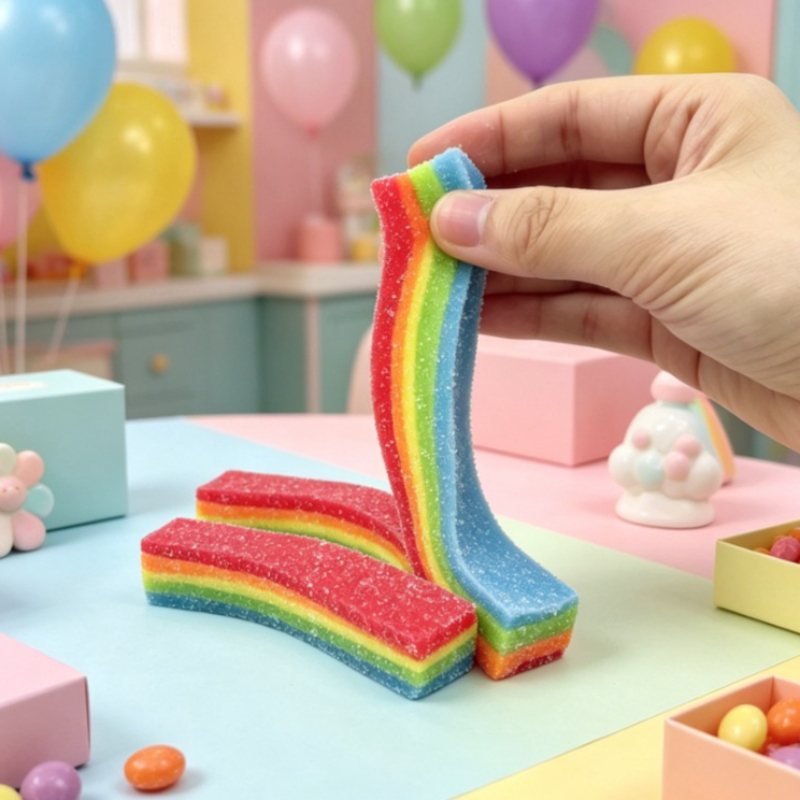 Yumuşak Gökkuşağı Şeritli Stre - Candy Sour Strip incelemesi ve fiyatı