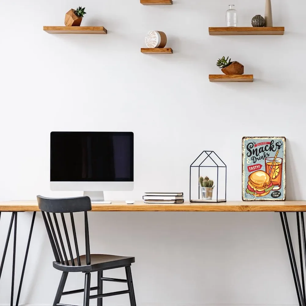 Vintage Gıda Metal Tabelası, 1 - Food Snacks Easy incelemesi ve fiyatı